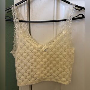 SHEIN Cream Lace Top